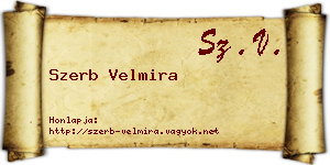 Szerb Velmira névjegykártya